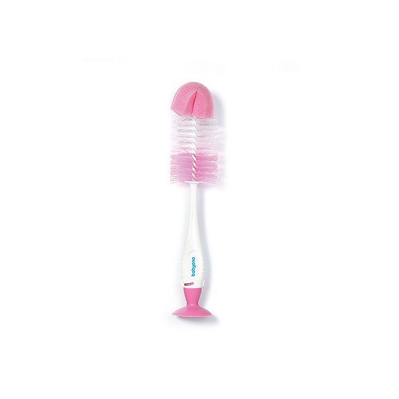 BABYONO brush for bottles and teats 728 pink
