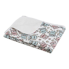 AKUKU changing mat with PU sponge inside 70x50cm A1100 BLUE/PINK OWLS