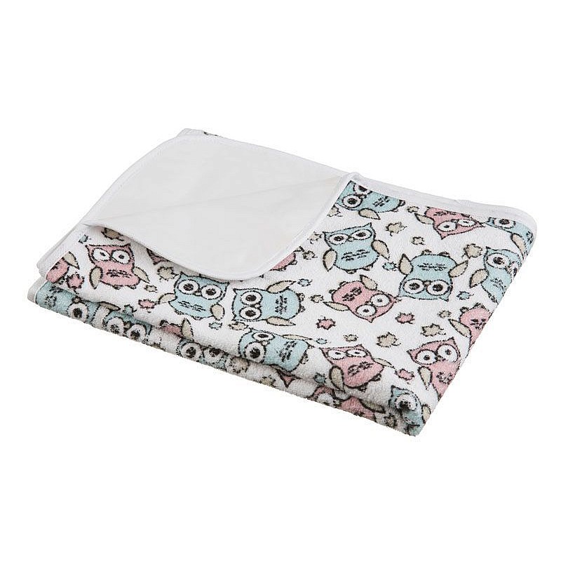 AKUKU changing mat with PU sponge inside 70x50cm A1100 BLUE/PINK OWLS