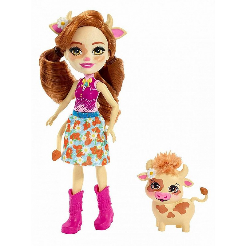 Enchantimals Cailey Cow Doll with ladybug, FXM77