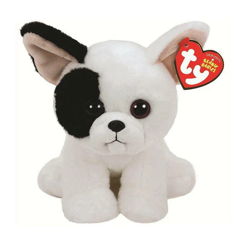 TY Beanie Baby soft toy 15cm WHITE DOG TY411203 IZPĀRDOŠANA