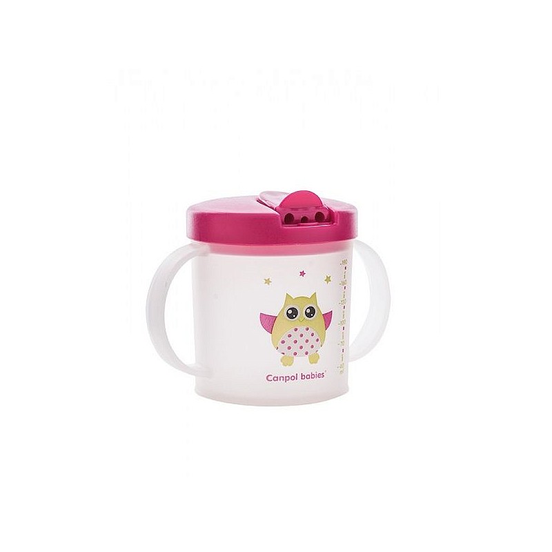 CANPOL BABIES mug with handles + 190 ml + 9m 31/212 white / pink