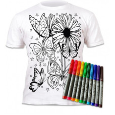 SPLAT PLANET t-shirt with washable marker BUTTERFLIES 3-4y., 70297