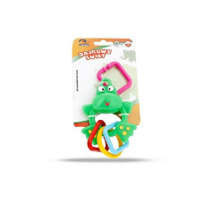 AM rubber toy with rings 093a Frog