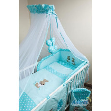 ANKRAS Rabbit Bed linen 5 parts 120x90sm - 180cm turquoise