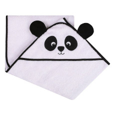 DUET BABY Hooded Towel ANIMALS 100x100cm, 325 Panda white