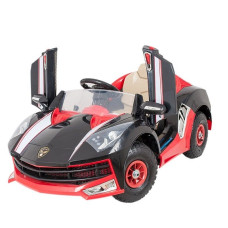 Children electric with radio control (pneumatic wheel), WXE8188 - BLACK / RED