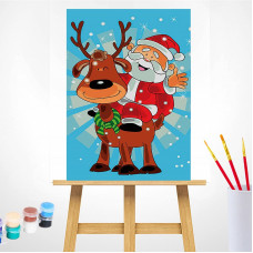 TSVETNOY Painting set by numbers 20x30cm Merry Christmas, MC1087e