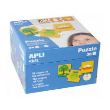 APLI kids puzzle Origin of food, 14360