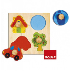 GOULA Puzzle with large pegs Colour Puzzle 4pcs. 12m+ 53015