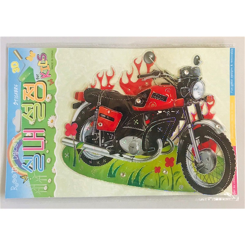 ERJUTOYS 3D wall sticker 16X20 cm JU8467 Motorcycle