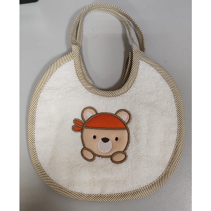 DUET BABY Bib 1 pcs. 043 BEAR ecru