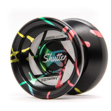 YoYoFactory Shutter toy YO-YO, Splash Black/Rainbow YO51892