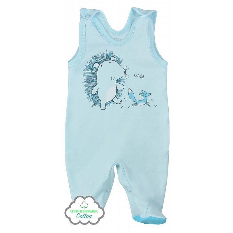 KOALA LESNY PRZYJACIEL sleeveless baby romper with feet 68 size 08-667 blue