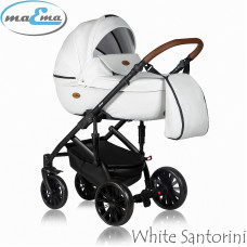 MAEMA JESS Leather Universal stroller 3in1, WHITE SANTORINI