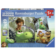 Ravensburger puzzle 3x49 The Good Dinosaur R 09406