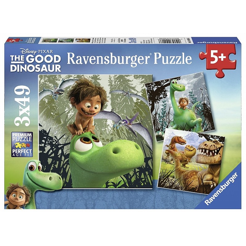 Ravensburger puzzle 3x49 The Good Dinosaur R 09406