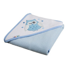 AKUKU OWL bath towel 100x100cm A1245 blue