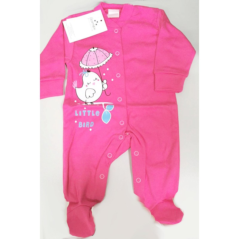 GAMEX romper with long sleeve 56 size dark pink