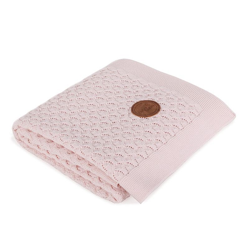 CEBABABY knitted cotton plaid 90x90sm Pink