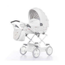 TAKO ROYAL Stroller for dolls 01 balts / sarkans