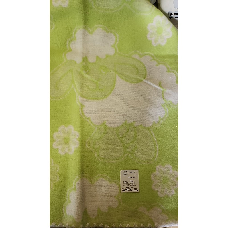 URGA cotton blanket 120x100cm LAMB light green