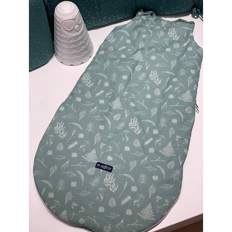 WOMAR baby sleeping bag sleeveless MINT BIRDS