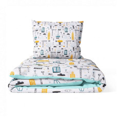 ANKRAS CITY bedding set of 2 pieces 135x100cm turquoise