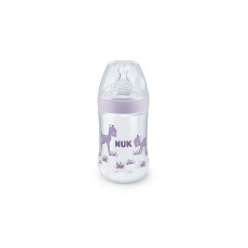 NUK Nature Sense polypropylene bottle with temperature indicator 260ml silicone pacifier, size М, 10741963 SP21 violet (367482) SALE