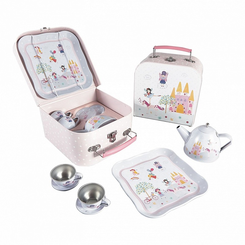 FLOSS & ROCK tin tea set 7pcs Fairy Unicorn, 33P2137