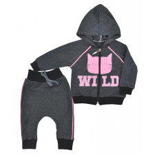 KOALA WILD tracksuit 68 size, 08-029 gray / pink