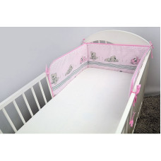 ANKRAS Dreamer protector for crib rungs 180cm - pink