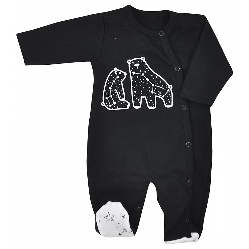 KOALA UNIVERSE romper with long sleeves 74 size, AM1-082 black