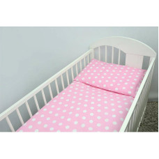 ANKRAS DOTS bedding set of 2 pieces 135x100cm, pink