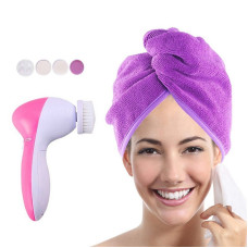 Facial cleansing and massage device + microfiber towels gift