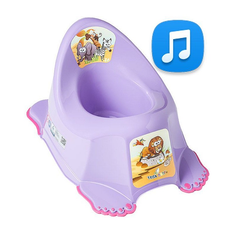 TEGA BABY pot with sound SAFARI - violet, PO-045