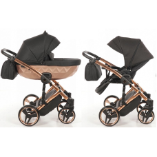 JUNAMA MIRROR SATIN DUO stroller for twins 3in1, col. 02