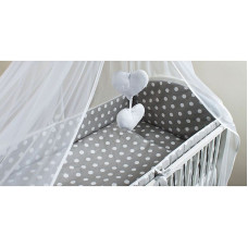 ANKRAS DOTS bed linen 5 parts 120h90sm - 360sm - Gray