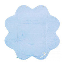 WALLABOO envelope-blanket Fleur, 85x85cm, sky blue