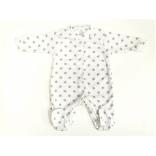 ZUZIA romper with long sleeve 62 size JEŽ 1729/62 white/grey stars