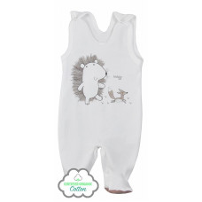 KOALA LESNY PRZYJACIEL sleeveless baby romper with feet 68 size 08-667 ecru