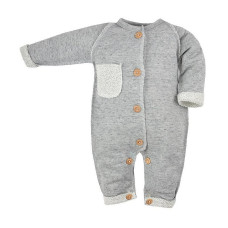 KOALA GUZICZEK romper with long sleeves size 80 07-067 light gray