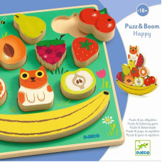 DJECO Wooden puzzle - Puzz & Boom - Happy DJ01073