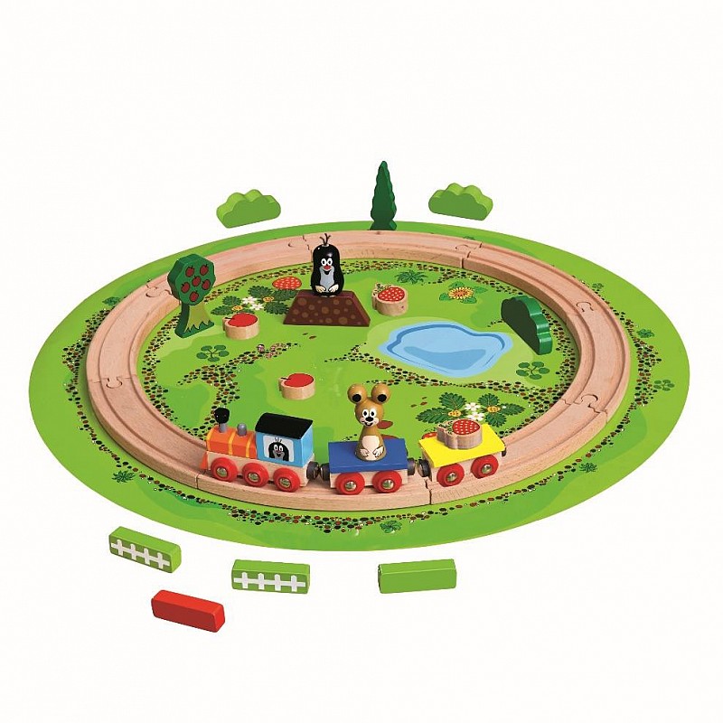 BINO Wooden Train set - Little Mole 13773