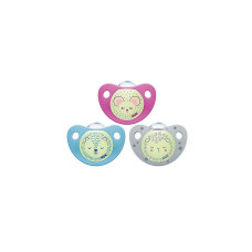 NUK Trendline Night & Day Silicone pacifier orthodontic shape 1pc. 6-18m, SU11 10736326