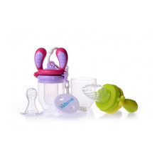 KIDSME Food Feeder Starter Pack Kit for breastfeeding, Lime/Lavender 160362 LILA