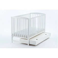 DREWEX LULAYA baby cot with crib and storage box 120x60cm, white