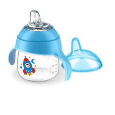 PHILIPS AVENT SIP NO DRIP mācību krūzīte ar mīkstu silikona snīpi 200ml 6M+, SCF746/02