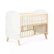 KLUPS CHARLIE baby cot 120х60cm, white/pine