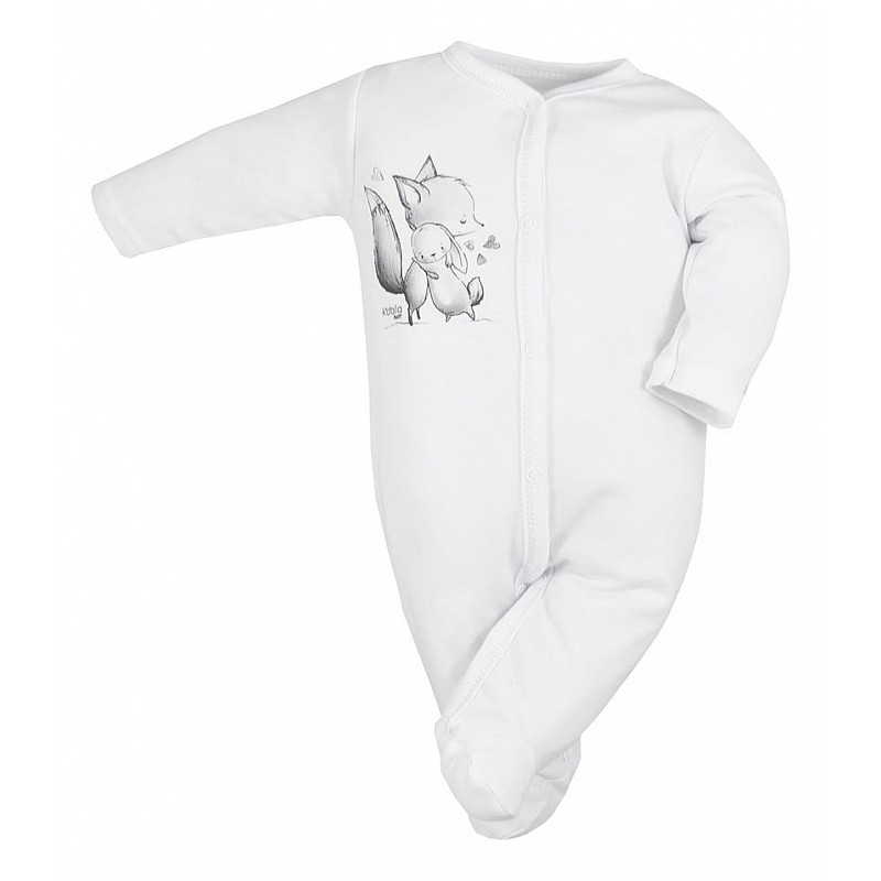 KOALA FOXY romper with long sleeves size 62 09-022 white